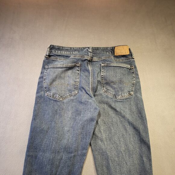 American Eagle Mens 32x29 Athletic Straight Air Flex Distressed Denim Jeans - Picture 9 of 10